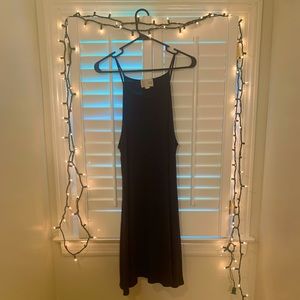 Strappy Navy Ribbed Dress, XL